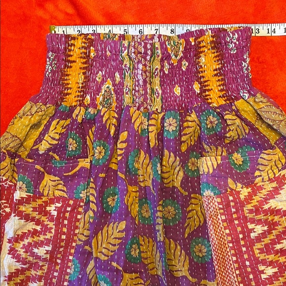 Vibrant Purple and Yellow Wide Leg Pants - Picture 3 of 12